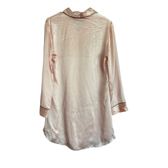 Red Envelope 100% Silk Sleep Shirt Soft Pink SMALL Luxury Pjs Loungewear READ - Picture 2 of 16